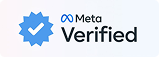 Selo Meta Verified com o logo da Meta e um símbolo de verificação azul.